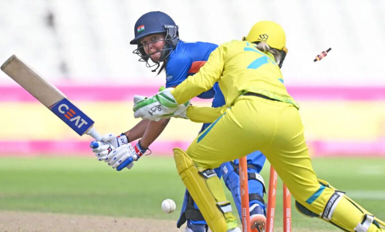 ਕਪਤਾਨ ਹਰਮਨਪ੍ਰੀਤ ਕੌਰ ਦੇ ਅਰਧ ਸੈਂਕੜੇ ਦੇ ਬਾਵਜੂਦ ਆਸਟਰੇਲੀਆ ਤਿੰਨ ਵਿਕਟਾਂ ਨਾਲ ਜੇਤੂ