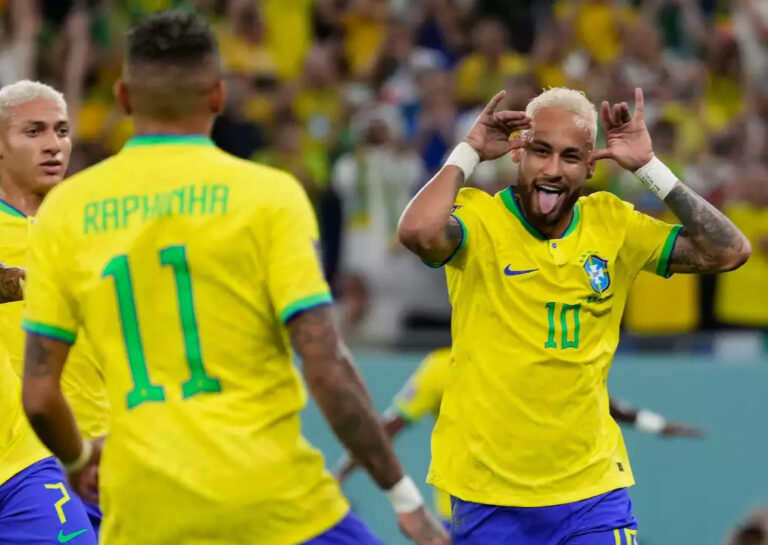 ਨੇਮਾਰ ਦੇ ਗੋਲ ਸਦਕਾ ਬ੍ਰਾਜ਼ੀਲ ਕੁਆਰਟਰ ਫਾਈਨਲ ‘ਚ, ਪੇਲੇ ਦੇ ਰਿਕਾਰਡ ਤੋਂ ਇਕ ਗੋਲ ਪਿੱਛੇ